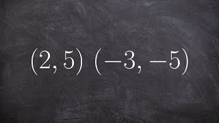 Finding the slope between the two points using slope formula [upl. by Arik]