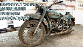 1960 Sovyet Yapımı Motosikletin Muhteşem Geri Dönüşümü 1960 Soviet Made Motorcycle [upl. by Sky]