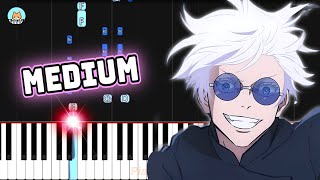 Jujutsu Kaisen Season 2 OP  quotAo no Sumikaquot  MEDIUM Piano Tutorial amp Sheet Music [upl. by Aimil379]