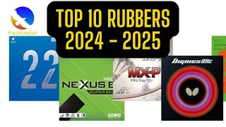 Top 10 Most Popular Table Tennis Rubbers in 20242025 [upl. by Odine]