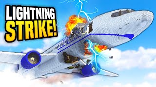 Plane CRASHES From LIGHTNING Strike  Teardown Mods Gameplay [upl. by Tiram643]