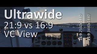 Ultrawide 219 vs 169 VC View Prepar3D nvidia SLI 2xGTX770 [upl. by Raimondo]