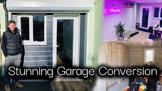 GARAGE CONVERSION DIY  HOW TO CONVERT YOUR GARAGE INTO A ROOM  STUDIO  START TO FINISH [upl. by Subir958]