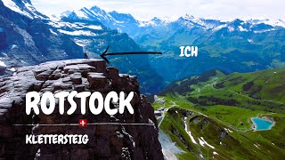 Schwindelfreiheit erforderlich Rotstock Klettersteig  am Fusse des Eigers [upl. by Kliment]