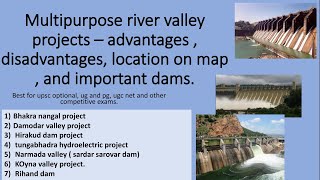 Multipurpose river valley projects in india  their importance  location on map [upl. by Ifen]