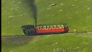 Snowdon mountain railway  Mount Snowdon  Steam Train  Wales  1990 [upl. by Saint23]