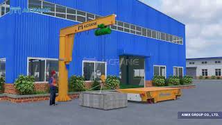 Aicrane Pillar Mounted Jib Crane 3D Video Jib Cranes [upl. by Latsirhc536]