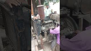 Tata 407 engine starting  Very old diesel engine Starting [upl. by Notnil]