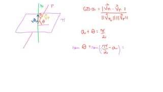 Ângulo entre reta e plano [upl. by Rahmann403]