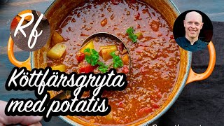 Köttfärsgryta med potatis [upl. by Nofpets]