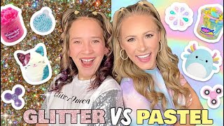 GLITTER 🪩✨VS PASTEL 🍭🎨 LEARNING EXPRESS SHOPPING CHALLENGE [upl. by Binetta681]