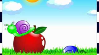 Escargot sur une pomme  Comptine pour les petits French Nursery rhyme [upl. by Ssegrub]