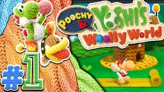 Poochy amp Yoshis Woolly World 3DS  Part 1 World 1 Walkthrough [upl. by Eynaffit]