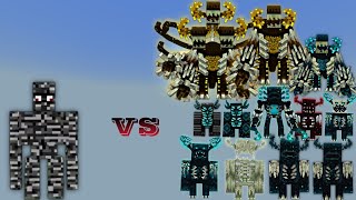 Bedrock Golem vs Warden Plus All Wardens  Minecraft Bedrock  Mob Battle [upl. by Siouxie]