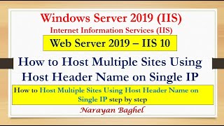 Windows Server 2019  IIS How to Host Multiple Sites Using Host Header Name on Single IP  15 [upl. by Reckford]