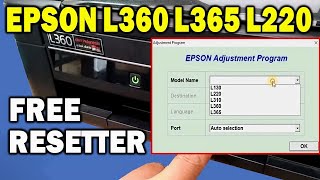 HOW TO RESET EPSON L360 L220 L365 WITH FREE RESETTER [upl. by Krueger]