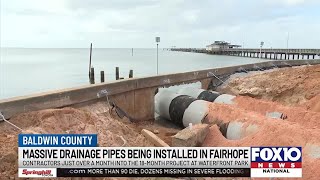 Massive drainage pipes being installed in Fairhope [upl. by Kristie]