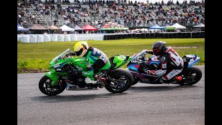 CSBK Shannonville 2023 Pro superbike race 2 Guerin vs Szoke [upl. by Iram354]