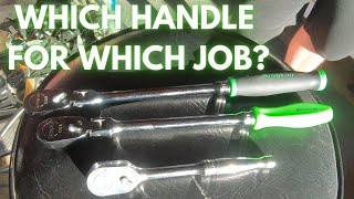 SNAP ON RATCHET HANDLE COMPARISON Chrome Handle Hard Handle or Comfort Handle [upl. by Tiny]