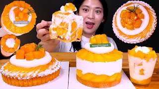 🥭입에서 녹는 망고😍시즈니크 스위트파크 망고 타르트 케이크 티라미수 먹방❤  Mango Tart Cake Tiramisu ASMR Mukbang [upl. by Kendal681]