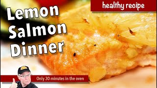 Lemon Salmon Recipe  Complete Dinner [upl. by Lamraj]