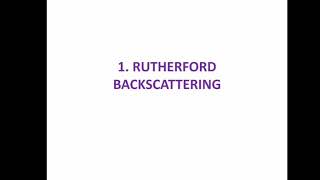 RUTHERFORD BACKSCATTERING [upl. by Suissac]