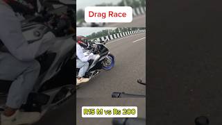 Drag Race Rs 200 vs R15 M trendingvideo youtubeshorts ytshorts shortsviral shorts rs200vlogger [upl. by Ignacius499]