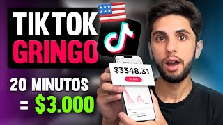 CRIE UM TIKTOK GRINGO E RECEBA EM DÓLAR COM 20 MIN Dinheiro Online 2024 [upl. by Pinebrook]