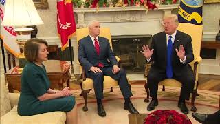 Trump spars with top Democrats in Oval Office over border wall [upl. by Nyvlem580]