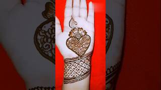 Simple heart shape mehandi design for beginners step by step mehndi hennaart 2024 [upl. by Giarla]