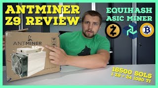 Antminer Z9 Review  Equihash ASIC Miner  24 1080 TI Mining  342 Watts [upl. by Karlise]