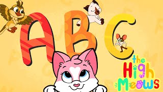 ABC Song in English and French SingAlong  The High Meows kids songs [upl. by Divan491]