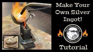 Casting an Ingot from Scrap Silver A Silversmithing Tutorial [upl. by Fancie279]