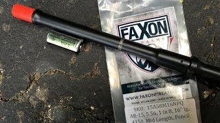 Faxon 16quot Pencil Barrel  First Impressions and Weight [upl. by Aissirac548]