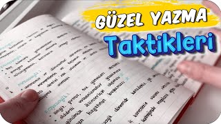 Güzel Yazı Yazma Taktikleri  Notların İnci Gibi Görünecek ✍🏼 ✨ [upl. by Arod]