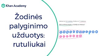 Žodinės palyginimo užduotys rutuliukai  Sudėtis ir atimtis iki 20  Matematika [upl. by Va308]