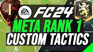 META RANK 1 CUSTOM TACTICS POST PATCH amp FORMATIONS amp Full Instructions  EA FC 24 [upl. by Sibylla]