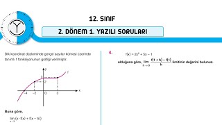 12SINIF 2DÖNEM 1YAZILI ORİJİNAL YAYINLARI MATEMATİK SORU ÇÖZÜMLERİ [upl. by Lyrej]