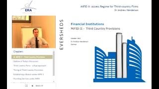 MiFID II Access Regime for Thirdcountry Firms [upl. by High]