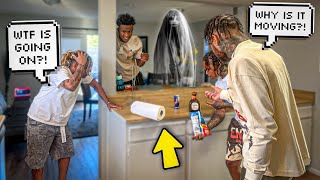 HILARIOUS Haunted Kitchen Prank In Vegas On RollitupK And The Gang [upl. by Sylera498]