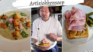 Koken met Rik de Jonge Artisjokkensoep  toast met paddenstoelen [upl. by Sokairyk]