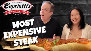 We Ate the Most EXPENSIVE Steak Sub at Capriottis [upl. by Notlek]