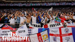 Jobs done England fans react to Euro 2024 win over Serbia [upl. by Alyel891]