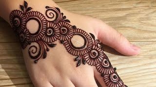 Easy mehndi design for front hands  Beautiful and simple mehndi design 2019 [upl. by Ainoz813]