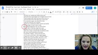 TPCASTT for “Out Out”by Robert Frost  Google Docs [upl. by Dahraf]