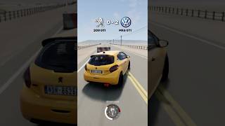 Volkswagen Golf 6 GTI Versus Peugeot 208 GTI beamngdrive beamng car gaming video [upl. by Lindholm]