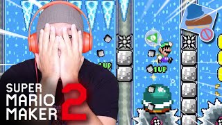 HARDEST LEVELS YET NO WARMUPS SUPER MARIO MAKER 2 60 [upl. by Gnas]