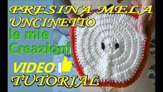 Presina Frutta Uncinetto  Presina Mela a Uncinetto  Tutorial [upl. by Shriver470]