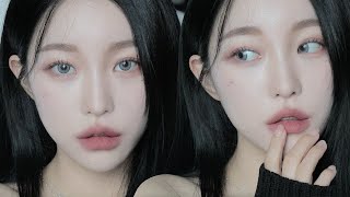 분위기 여신 가능🤍 쿨 뮤트 데일리 메이크업 GRWM 🖤 feat이목구비 뚜렷 진한데 안 진한 메이크업  소윤Soyoon [upl. by Llednar]