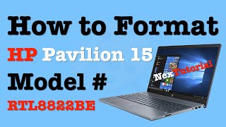 How to Format HP Pavilion 156 Model RTL8822BE  NexTutorial [upl. by Iraam]